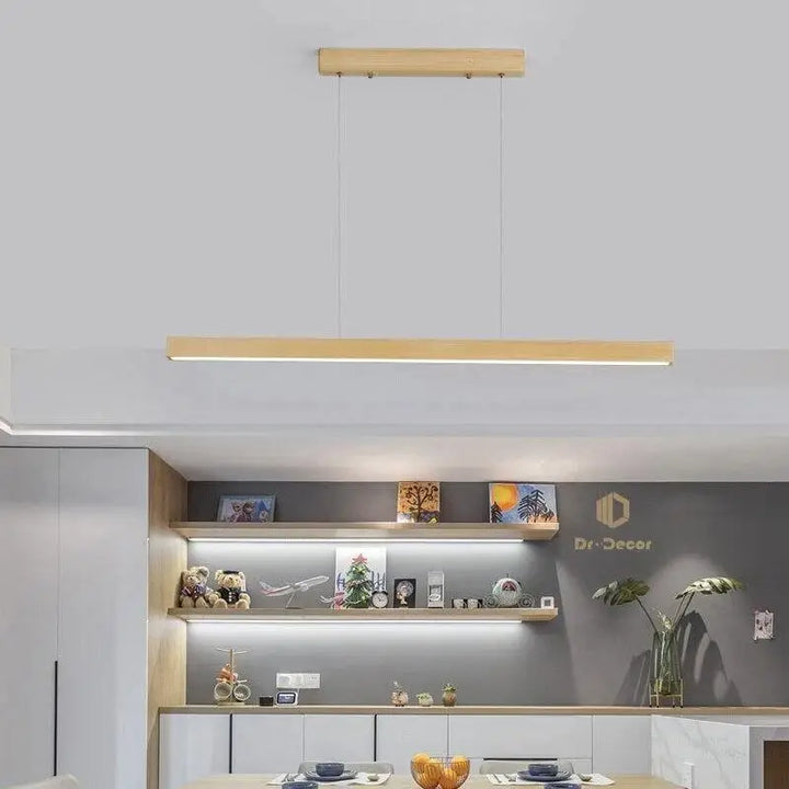 Suspension Salle à Manger Bois Luminaire Moderne