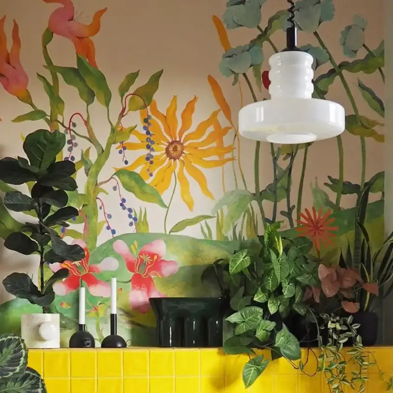 Suspension scandinave Verre Blanc et Câble Torsadé 