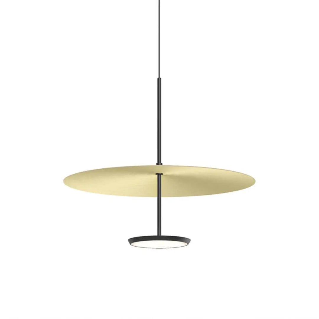 Suspension Sky Dome, abat-jour en laiton et corps noir mat, 45,8 cm