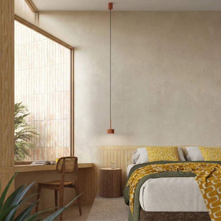 Suspension Aura moka à spot cannelé dans une chambre
