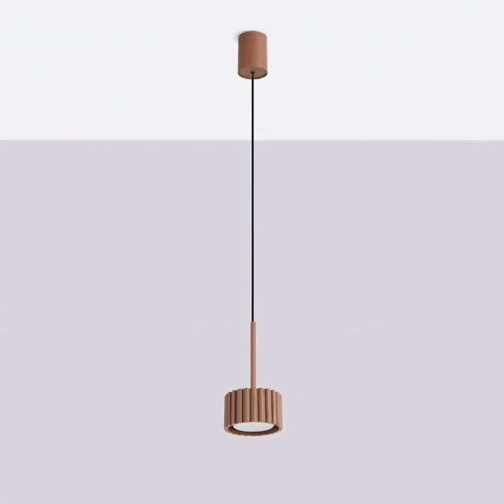 Suspension Aura moka à spot cannelé, éteinte