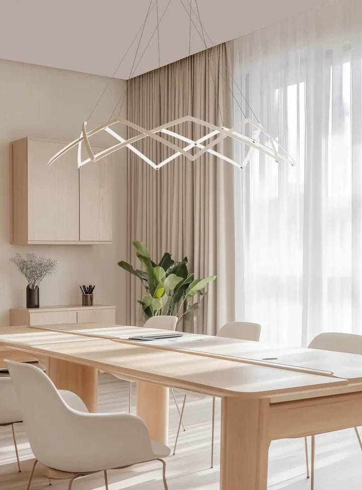 Suspension Stella sable en configuration angulaire