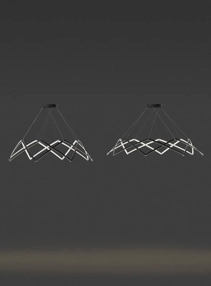 Suspensions Stella LED noire et sable