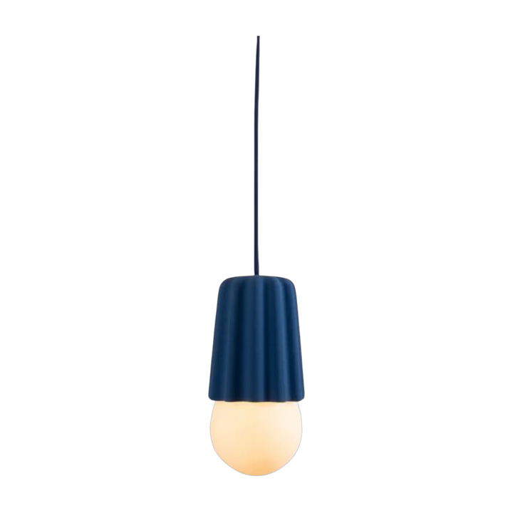 Suspension Stucco No. 1 en céramique bleu lapis #couleur_bleu