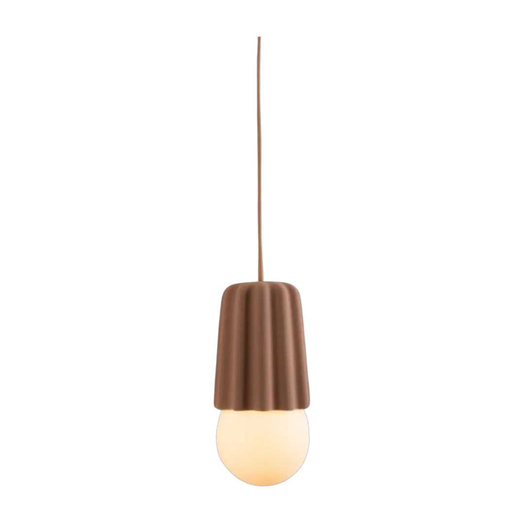 Suspension Stucco No. 1 en céramique argile #couleur_beige
