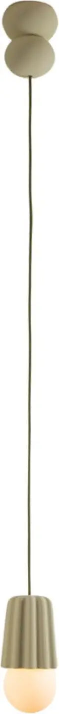 Suspension Stucco No. 1 vert pistache avec son ampoule globe #couleur_vert