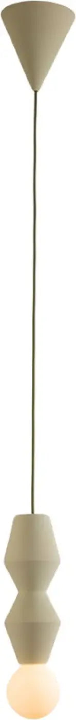 Suspension Stucco No. 2 vert pistache avec son ampoule globe #couleur_vert