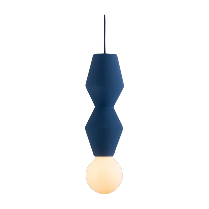 Suspension Stucco No. 2 en céramique bleu lapis #couleur_bleu