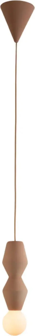 Suspension Stucco No. 2 argile avec son ampoule globe #couleur_beige