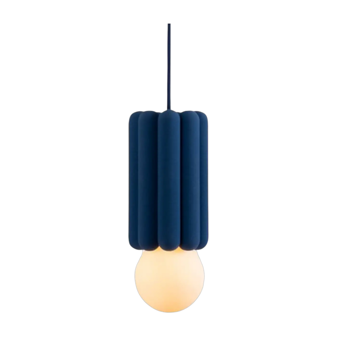 Suspension Stucco No. 3 en céramique bleu lapis #couleur_bleu
