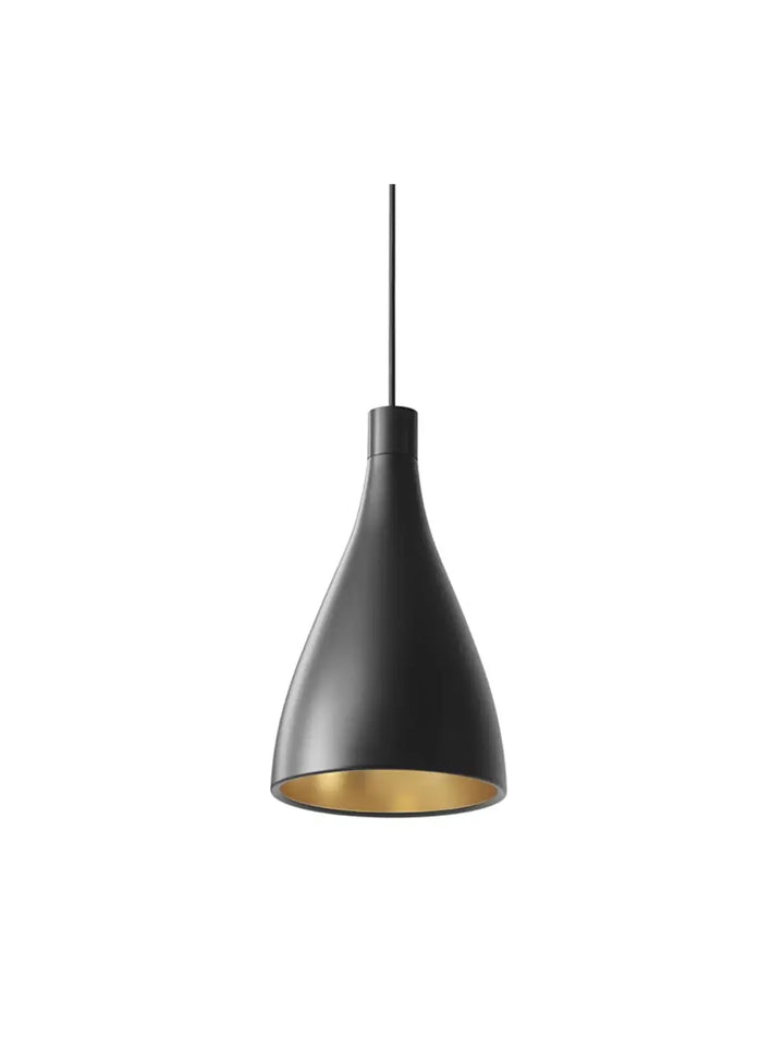 Suspension Swell forme étroite, extérieur noir et intérieur laiton