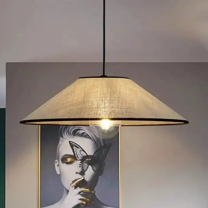 Suspension Tamisée En Lin Beige Pour Salon Ou Chambre

