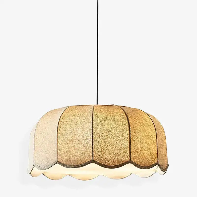 Suspension tissu naturel beige style moderne et chaleureux