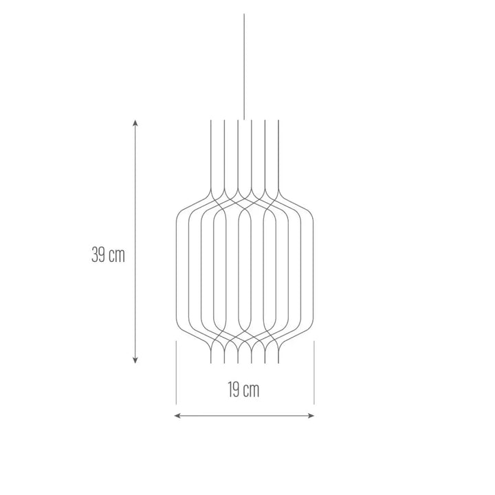 Suspension lj luminaire tjinkwe fråd avec design géométrique épuré en finition métallique concentrique bois fsc