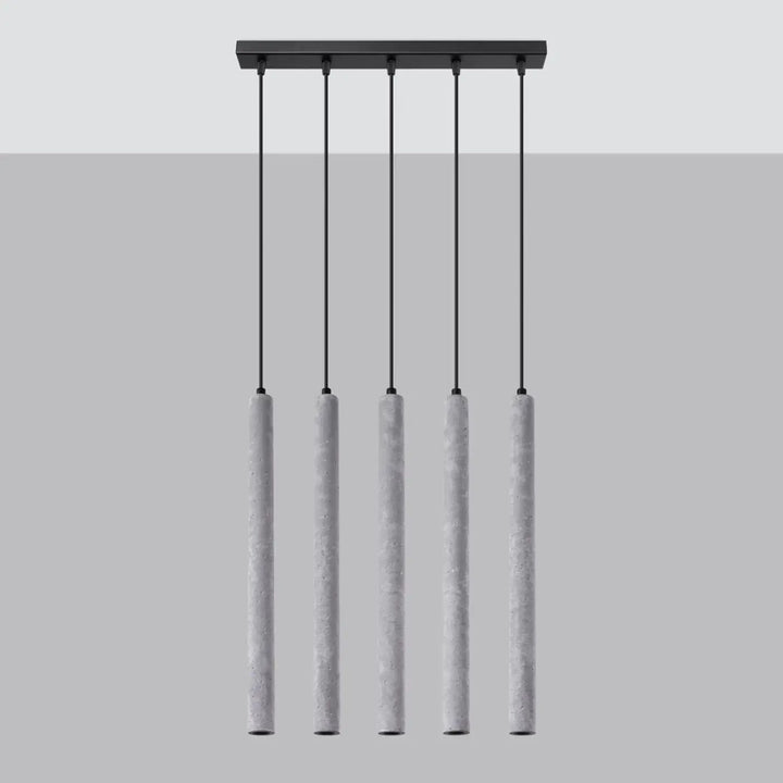 Suspension Pastelo à tube fin gris, éteinte