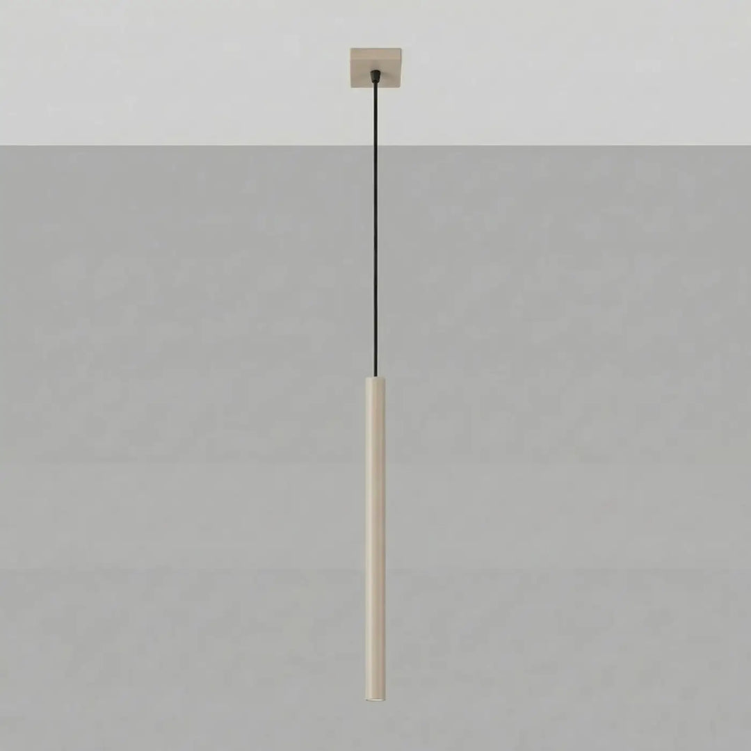 Suspension Pastelo à tube fin taupe, éteinte