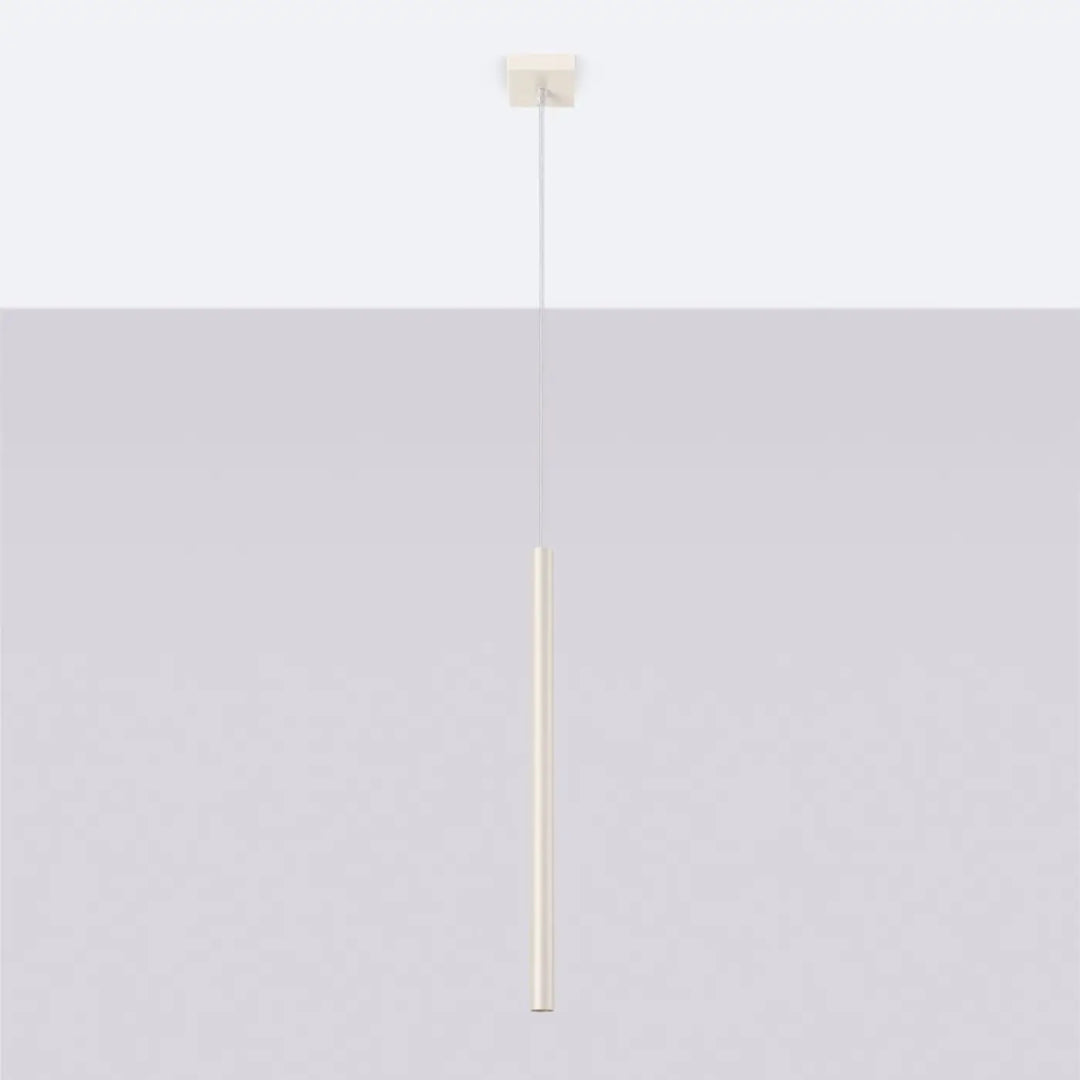 Suspension Pastelo à tube fin beige, éteinte