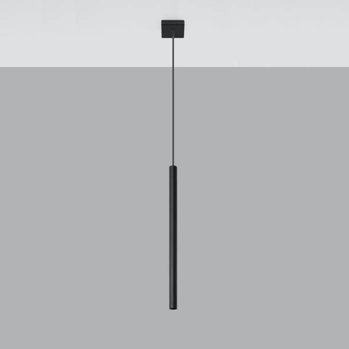 Suspension Pastelo à tube fin noir, éteinte