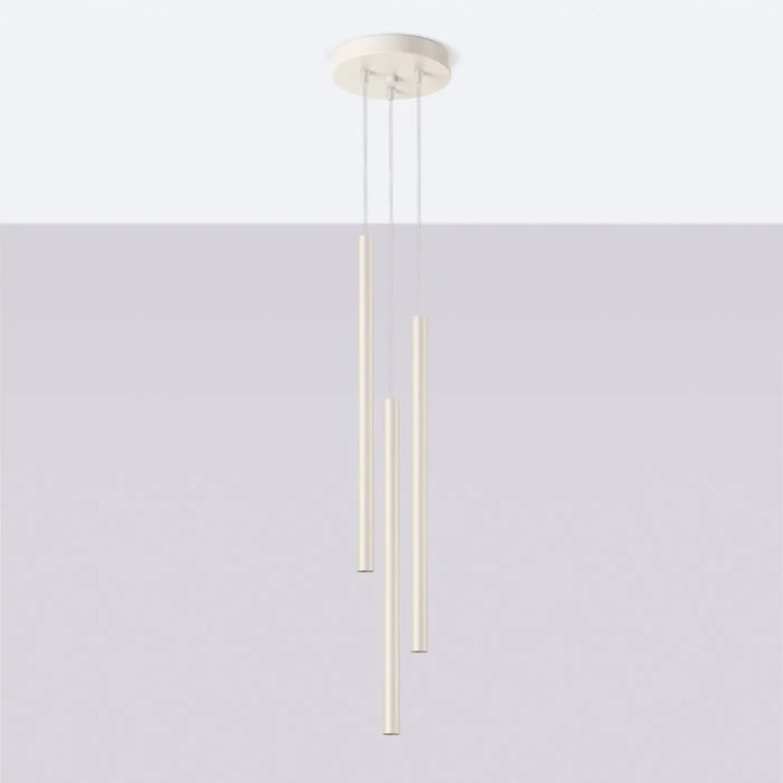 Suspension Pastelo à tube fin beige, éteinte