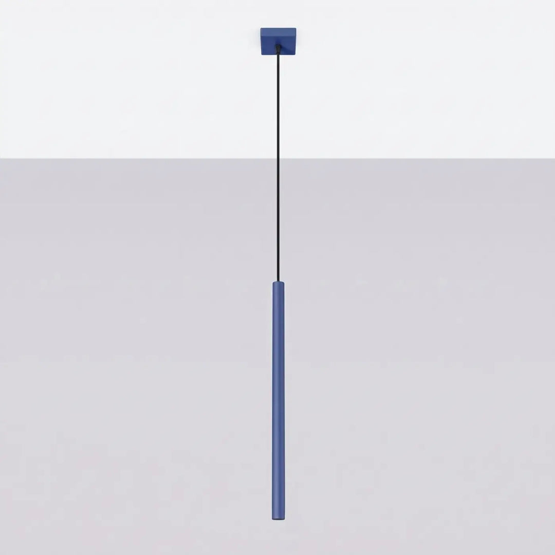 Suspension Pastelo à tube fin outremer, éteinte