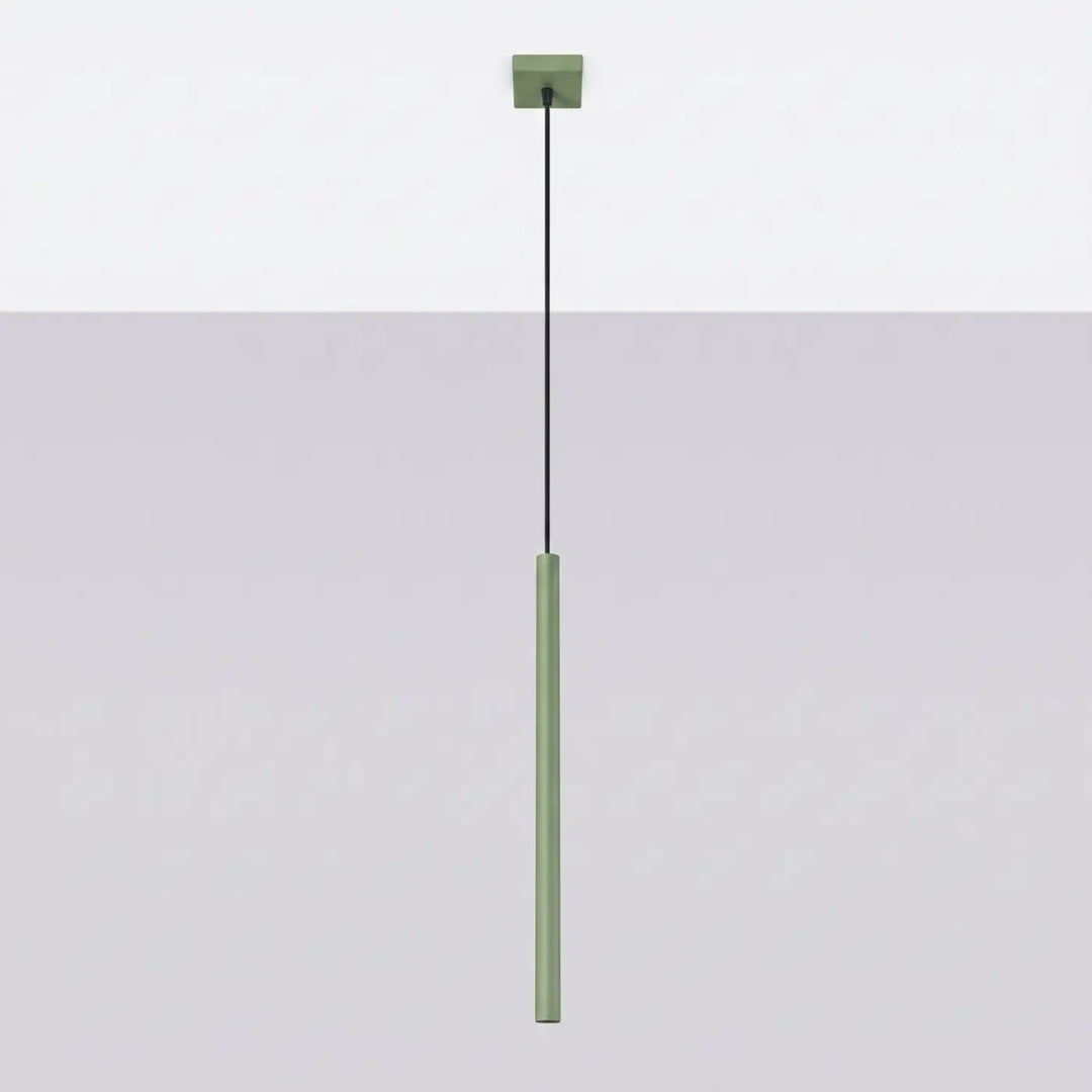 Suspension Pastelo à tube fin sauge, éteinte