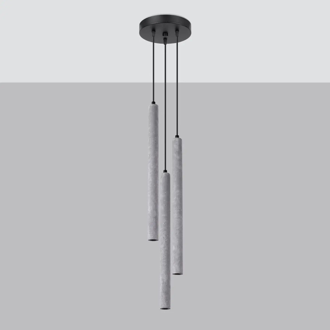 Suspension Pastelo à tube fin gris, éteinte