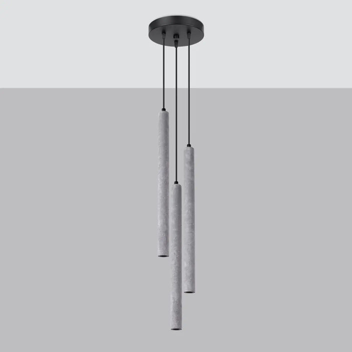 Suspension Pastelo à tube fin gris, éteinte