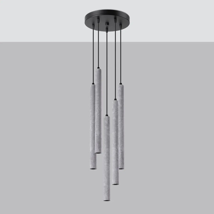 Suspension Pastelo à tube fin gris, éteinte