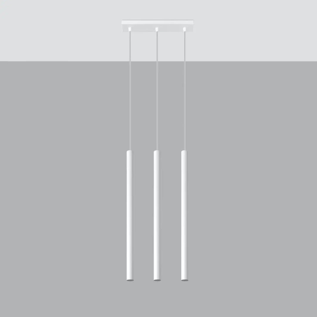 Suspension Pastelo à tube fin blanc, éteinte