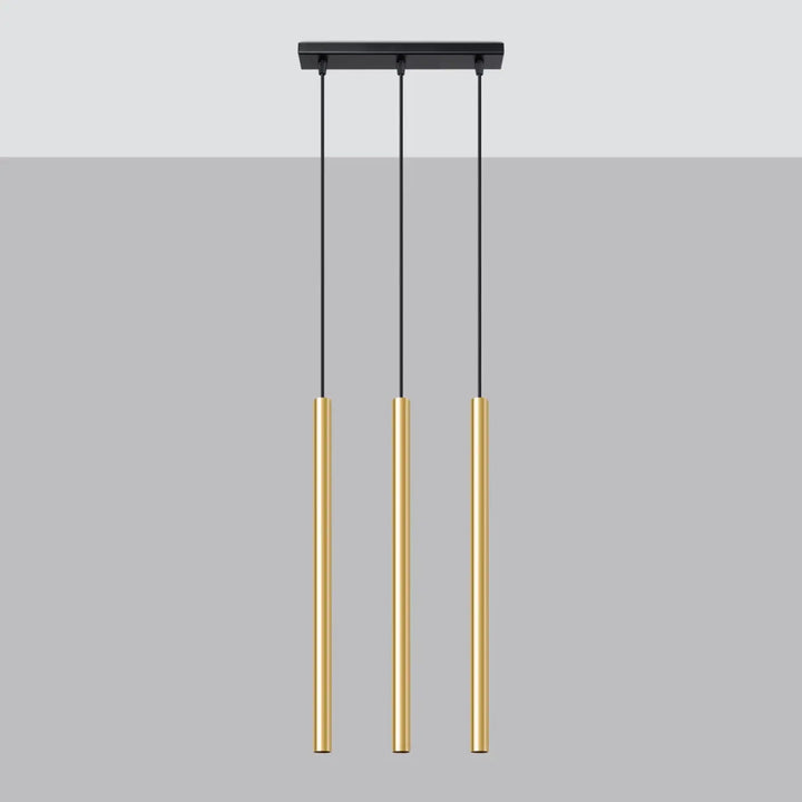 Suspension Pastelo à tube fin or poli, éteinte