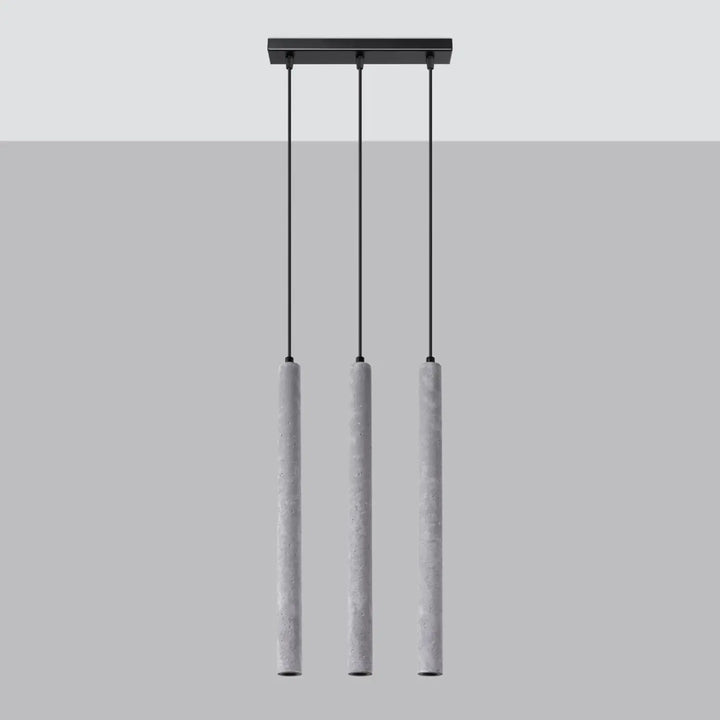 Suspension Pastelo à tube fin gris, éteinte