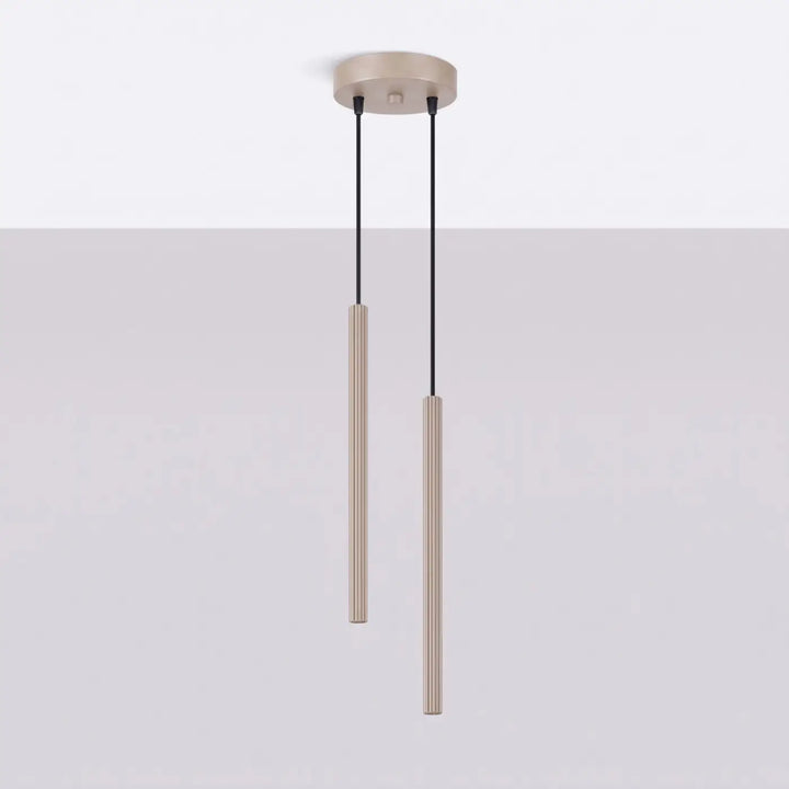 Suspension Arche taupe à tube fin, éteinte