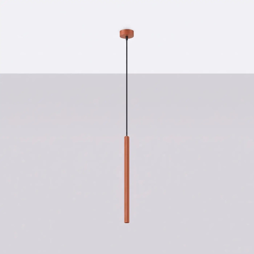 Suspension Arche ocre rouge à tube fin, éteinte