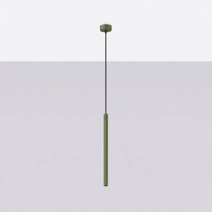 Suspension Arche vert olive à tube fin, éteinte