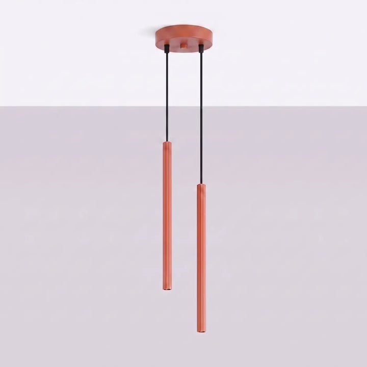 Suspension Arche ocre rouge à tube fin, éteinte