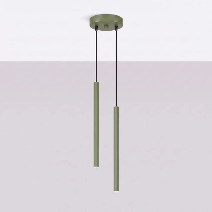 Suspension Arche vert olive à tube fin, éteinte
