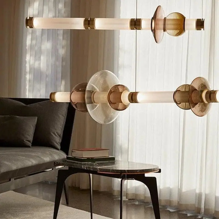 Suspension Tube Avec Sphères En Verre