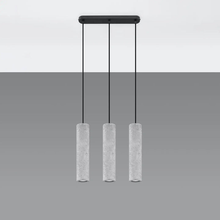 Suspension Luvo à tubes en béton gris, éteinte