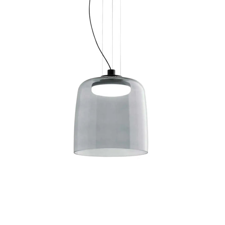 Suspension Levels 1 en verre fumé sous un corps noir #couleur_gris