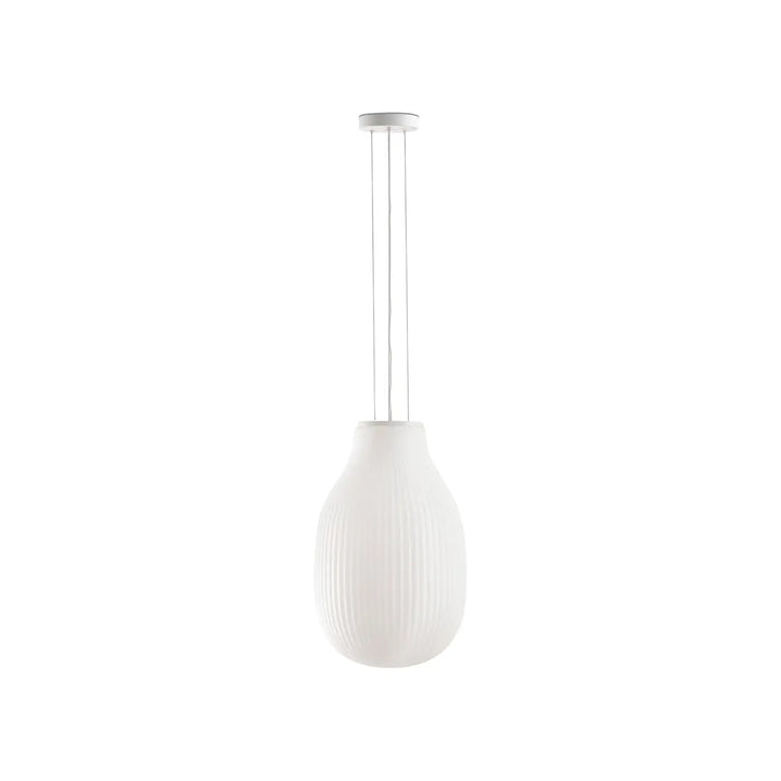 Suspension Isabelle 31 cm en verre opale de Faro Barcelona
