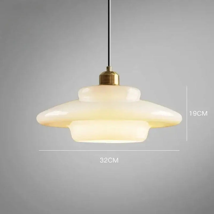 Suspension Verre Opalin Style Scandinave À Étages Rétro