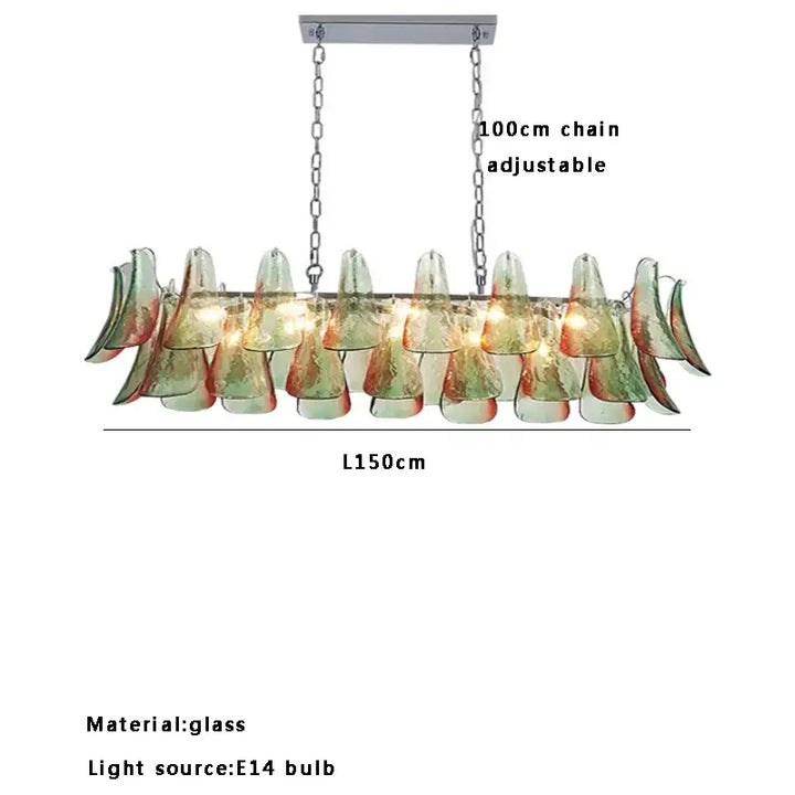 Suspension en verre soufflé coloré style moderne élégant