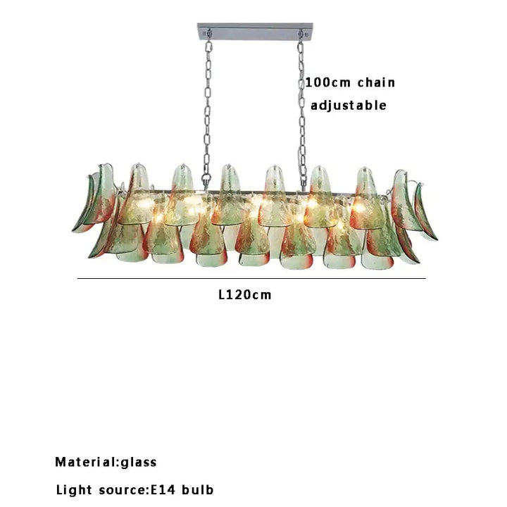Suspension en verre soufflé coloré style moderne élégant