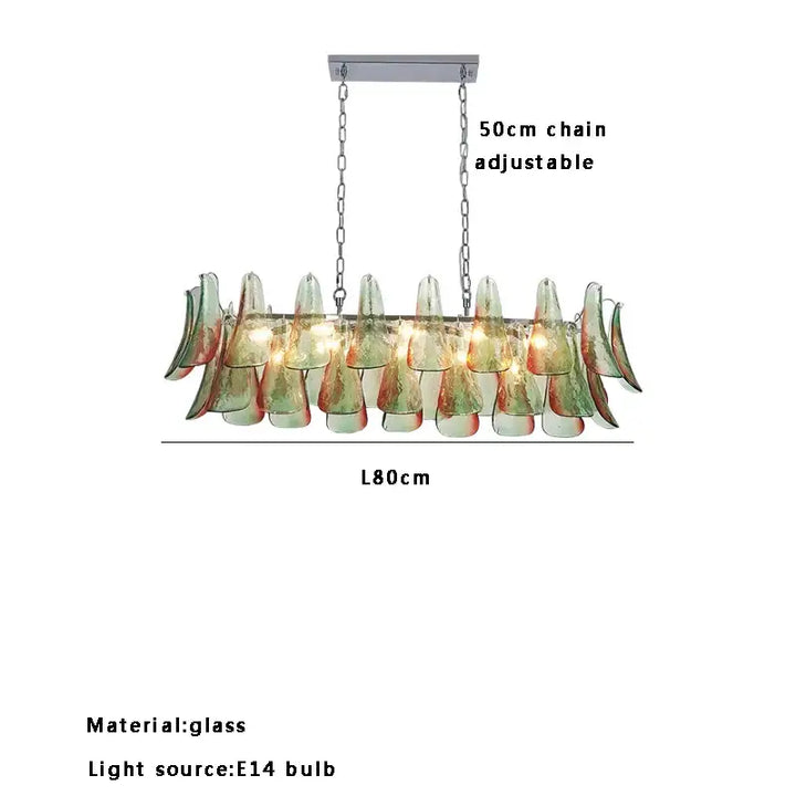 Suspension en verre soufflé coloré style moderne élégant