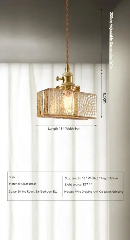 Suspension Vintage En Verre Et Laiton Pour Ambiance Douce

