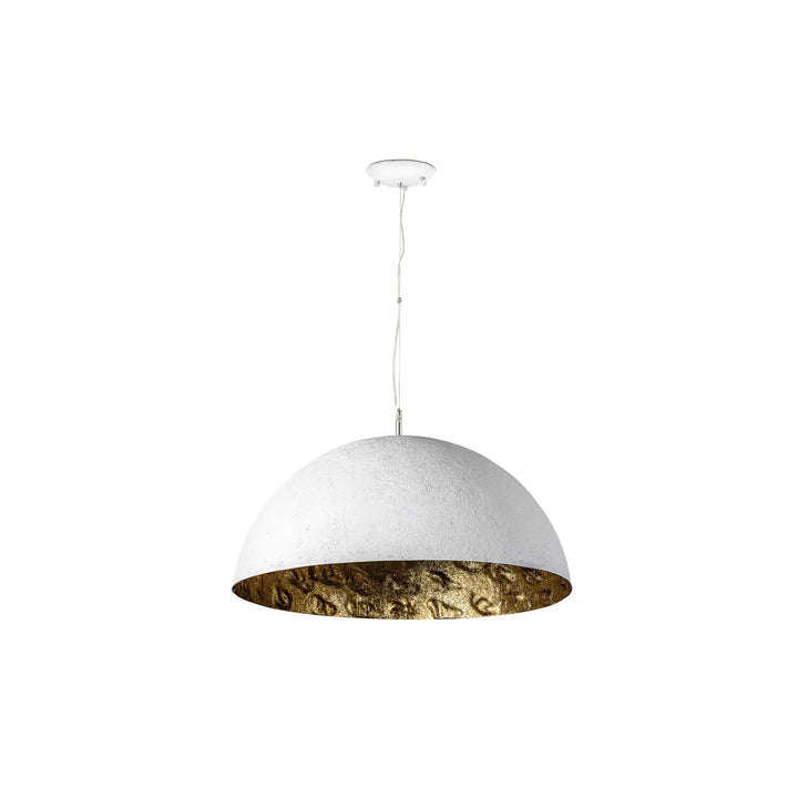Suspension Magma blanche et or de Faro Barcelona