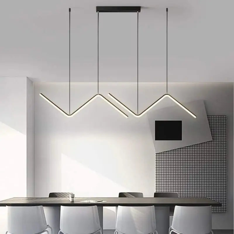 Suspension Zig Zag En Acrylique Au Design Moderne