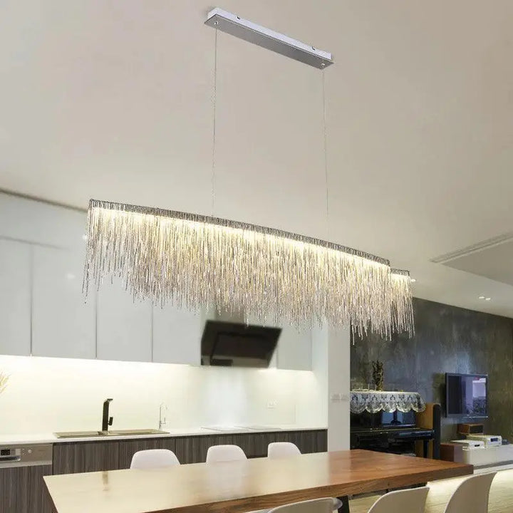 Suspensions Luminaires Design Franges Aluminium