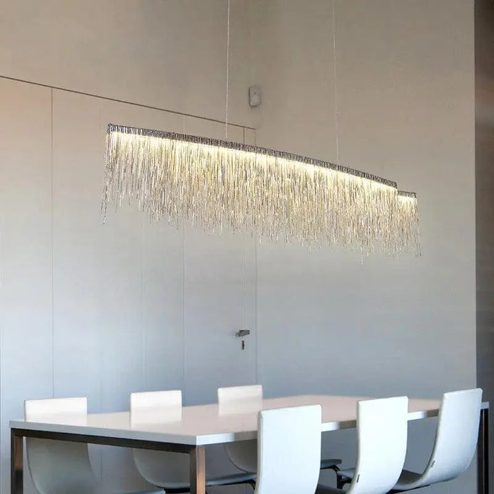 Suspensions Luminaires Design Franges Aluminium