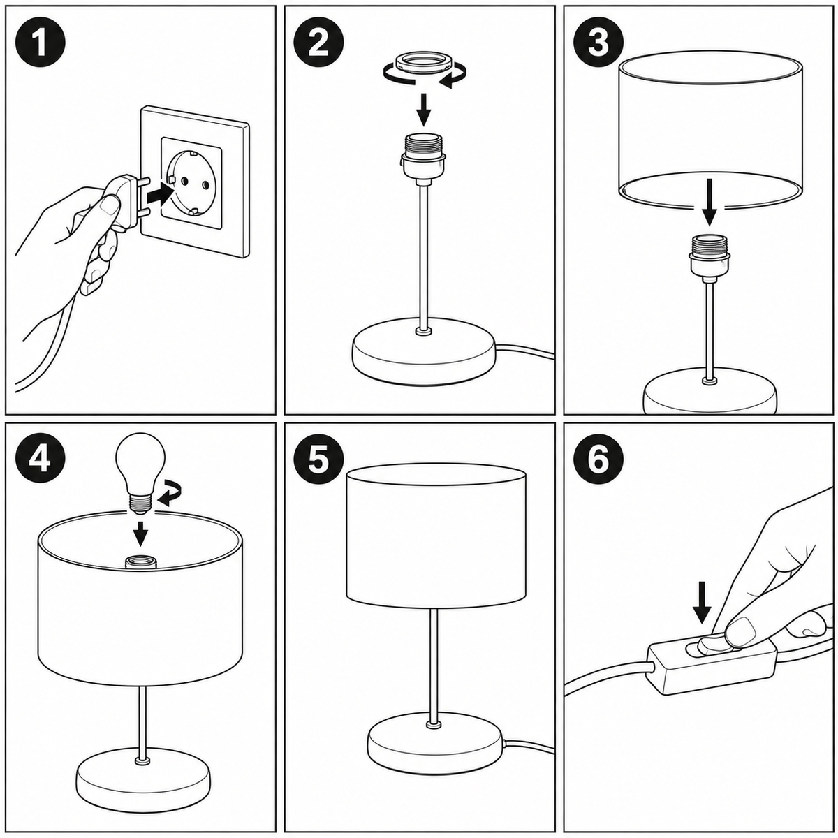 Schéma d'installation du luminaire